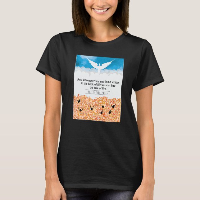 Camiseta Bible Verse Revelation 2015 And Whosoever Was Not  (Anverso)