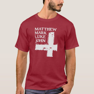 CAMISETA BIBLIA - 4 GOSPELES - MATTHEW MARK LUKE JOHN - JES