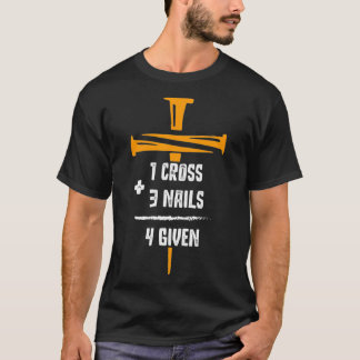 Camiseta Biblia contra cristiano 1 cruz 3 clavos 4dados