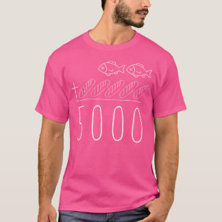 Camiseta Biblia Cristiana 5 Panes 2 Pescados 5000 Escogidos