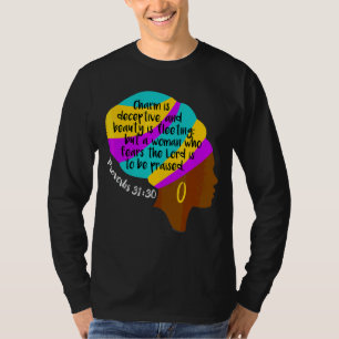Camiseta Biblia cristiana africana contra pelo negro