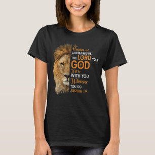 Camiseta Biblia cristiana contra Josué 1 9 Fe de León