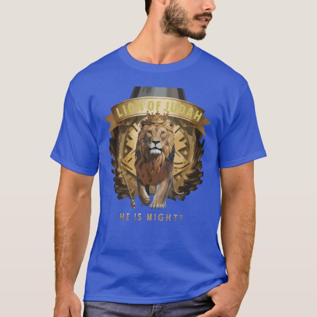 Camiseta Biblia Cristiana Contra León De Judá (Anverso)