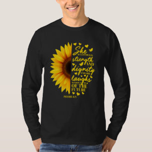 Camiseta Biblia cristiana de girasol lindo versus mujer ado