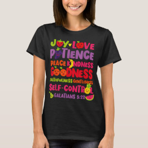 Camiseta Biblia Cristiana Verse Fruta Del Espíritu Galatian