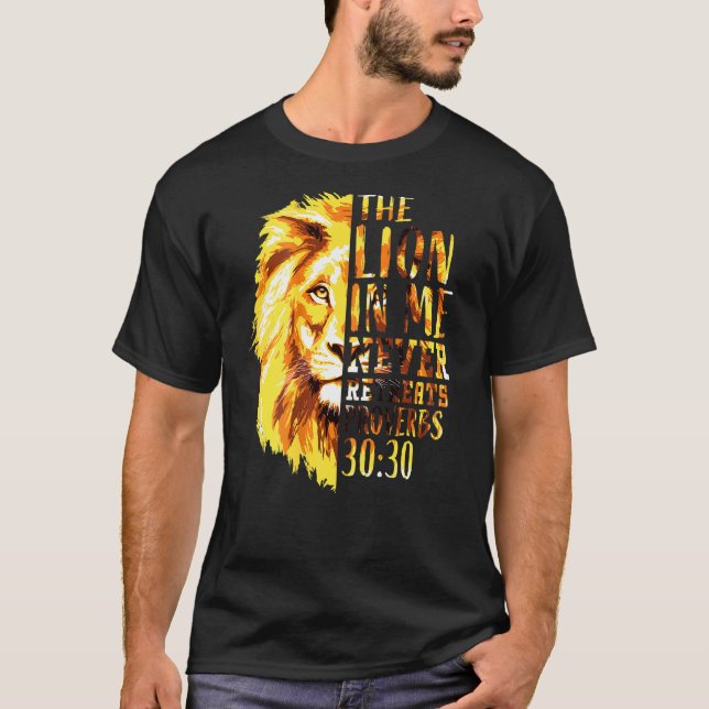 Camiseta Biblia Cristiana Verse Hombres Padre León De Judá  (Anverso)
