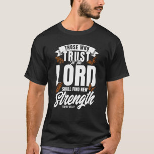Camiseta Biblia Cristiana Verse Isaiah 4031 Flor Mariposa