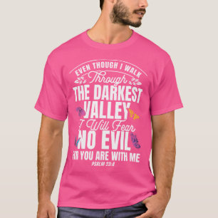 Camiseta Biblia Cristiana Verse Salmo 234 Flor Mariposa