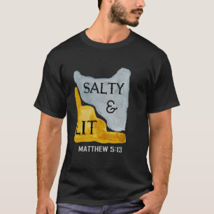 Camiseta Biblia Cristiana Verse Salty And Lit Matthew 513-1