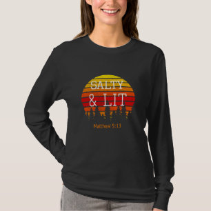 Camiseta Biblia Cristiana Verse Salty And Lit Matthew 513-1