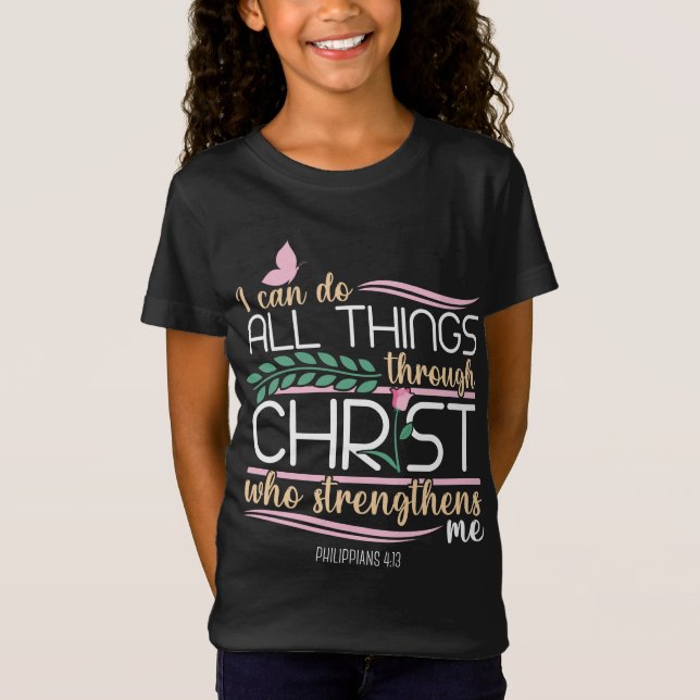 Camiseta Biblia cristiana versus filipinas 4:13 (Anverso)