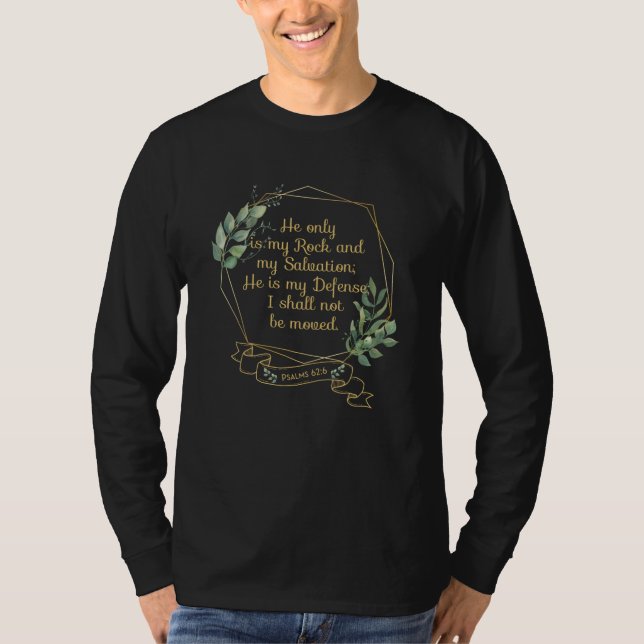 Camiseta Biblia cristiana versus presupuesto Salmo 62 6 (Anverso)