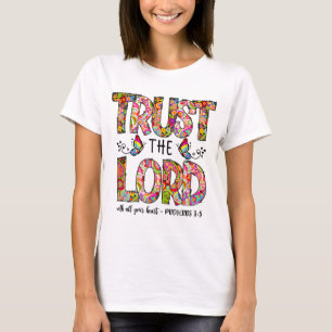 Camiseta Biblia de oración Verse religioso jesus confía en 
