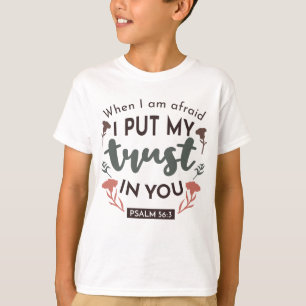 Camiseta Biblia floral contra arte 'Puse mi confianza en ti