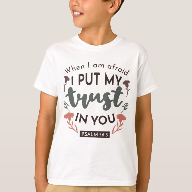 Camiseta Biblia floral contra arte 'Puse mi confianza en ti (Anverso)