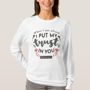 Camiseta Biblia floral contra arte 'Puse mi confianza en ti