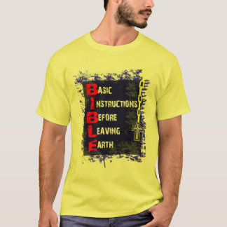 Camiseta BIBLIA = instrucciones básicas antes de dejar la