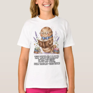 Camiseta Biblia KJV-Niñas-Salmos 119:105 Gusano de Libro
