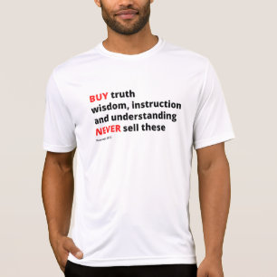 Camiseta Biblia, proverbios 23:23, Compra la verdad, la sab