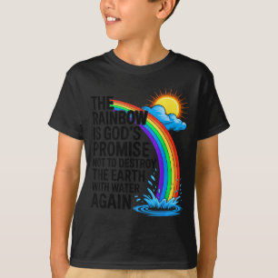 Camiseta Biblia Religiosa Cristiana El Arcoiris Es Dios