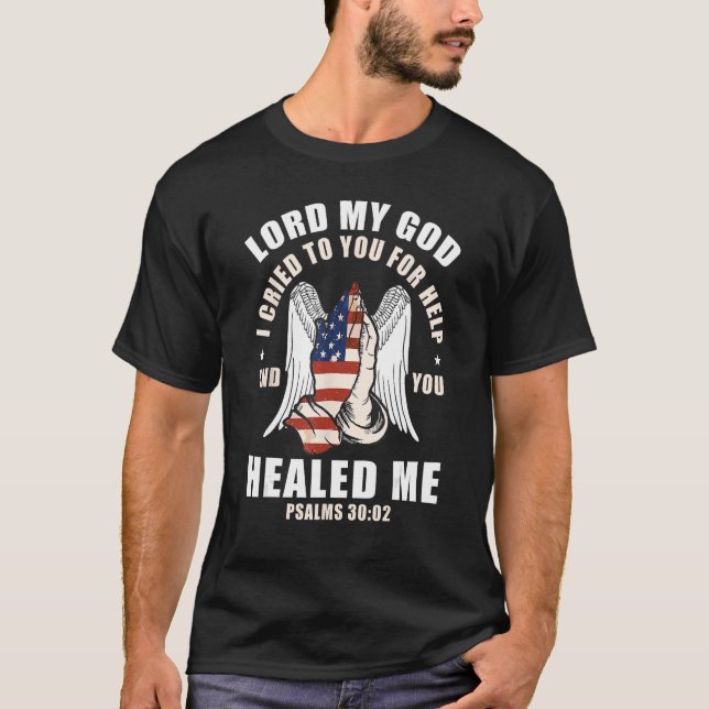 Camiseta Biblia religiosa versus bandera patriótica estadou (Anverso)