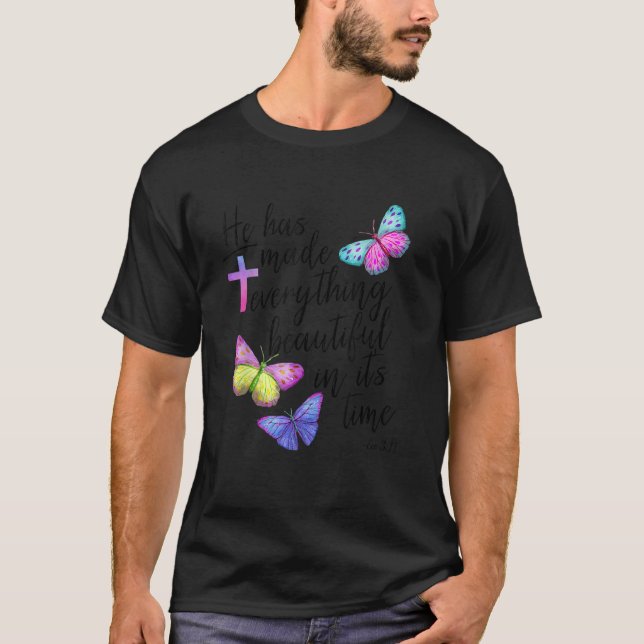 Camiseta Biblia Verse Cross Ecclesiastes Ecc Scripture Butt (Anverso)