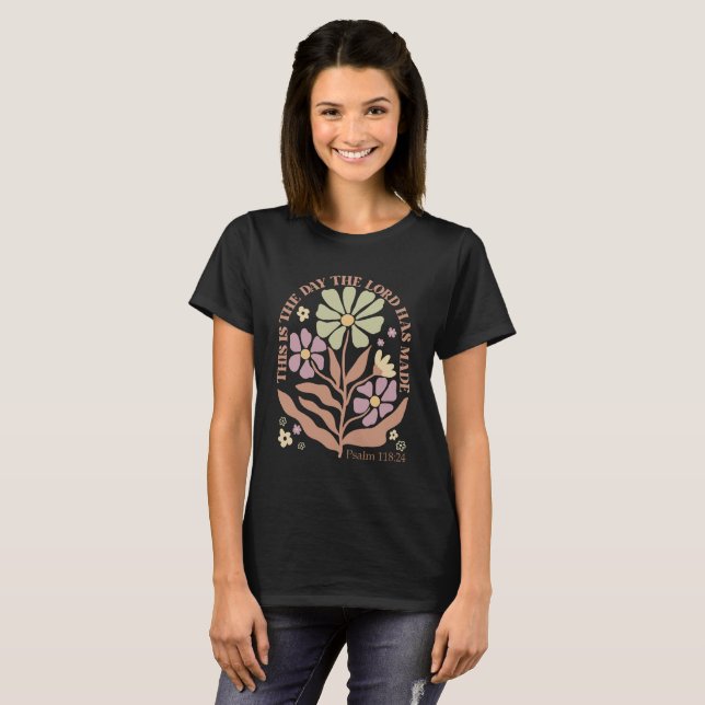 Camiseta Biblia versus Flor silvestre (Anverso completo)