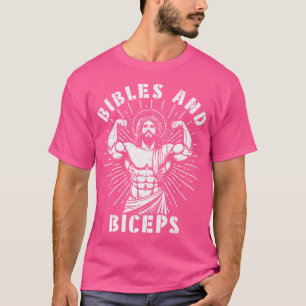 Camiseta Biblias Y Biceps Divertidos Halterofilia Cristiana