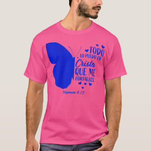 Camiseta Bíblica cristiana castellana breve versus mujeres 