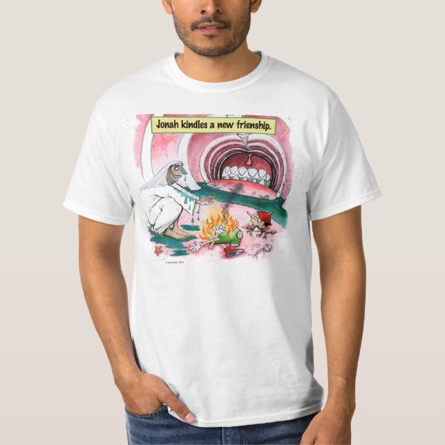 Camiseta bíblica de la ballena de Jonah Pinocchio (Anverso)