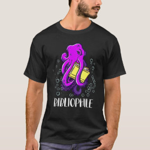 Camiseta Bibliófilo lectura de libros de pulpo