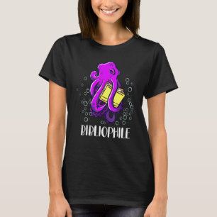 Camiseta Bibliophile Octopus Book Reading