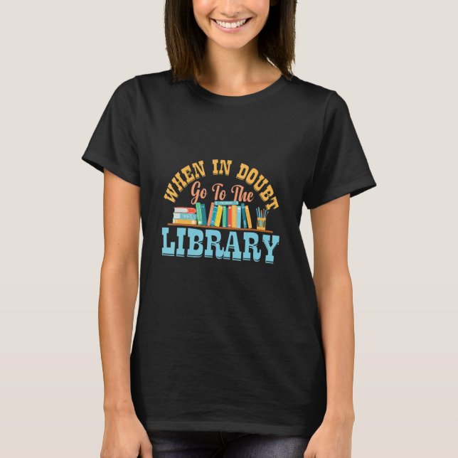 Camiseta Biblioteca bibliotecaria de citas de libros Pun Bo (Anverso)