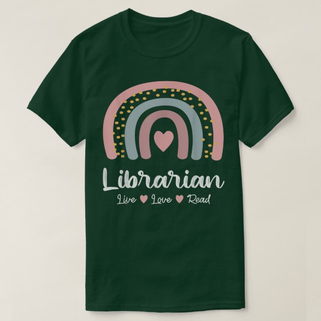 Camiseta Biblioteca bibliotecaria Squad Book Lover Rainbow  (Diseño del anverso)