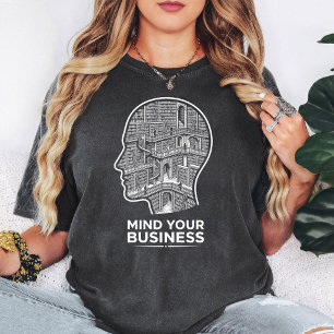 Camiseta Biblioteca Cabeza de Arte de Mind Your Business