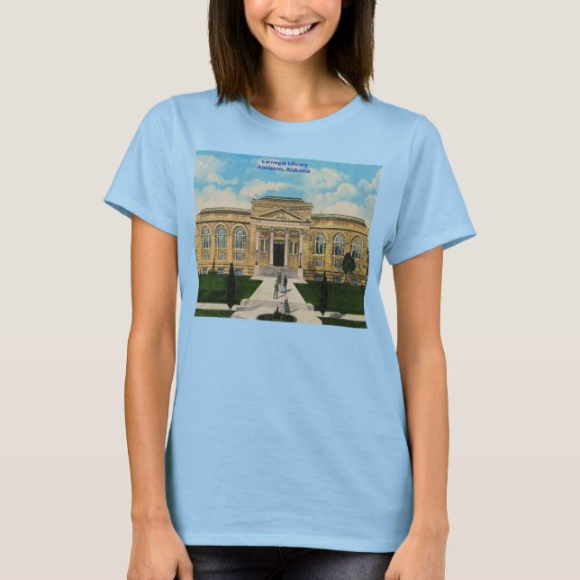 Camiseta Biblioteca de Carnegie de época Anniston Alabama M (Anverso)
