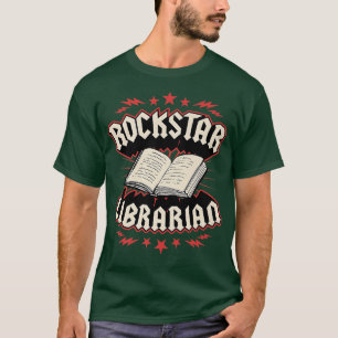 Camiseta Biblioteca de estrellas de rock cute graciosa bibl