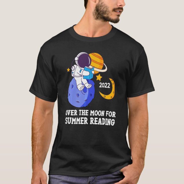 Camiseta Biblioteca de lectores de astronautas de verano de (Anverso)