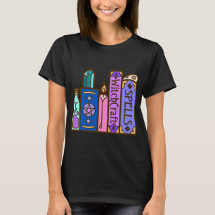 Camiseta Biblioteca de libros brujos Kawaii