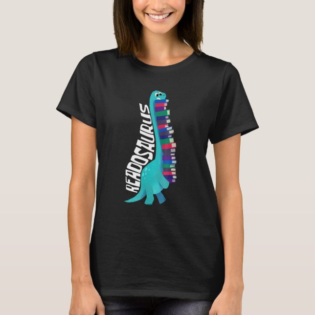 Camiseta Biblioteca de libros de Dinosaurios Readosaurus le (Anverso)