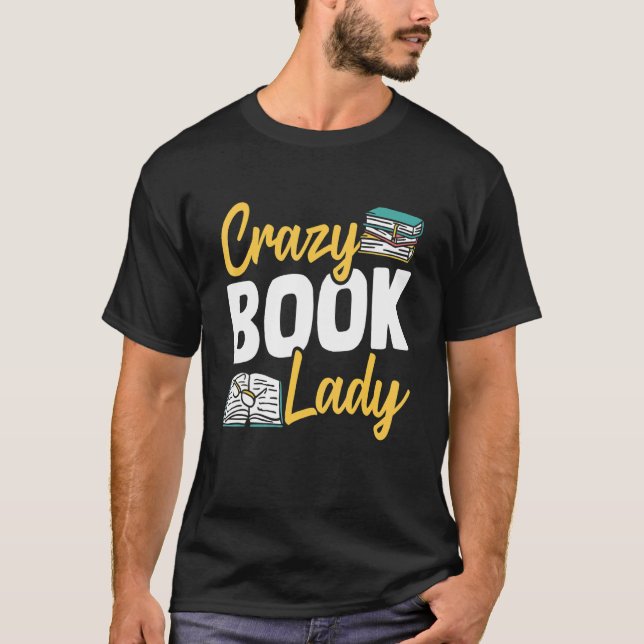 Camiseta Biblioteca de libros de locos de biblioteca de lec (Anverso)