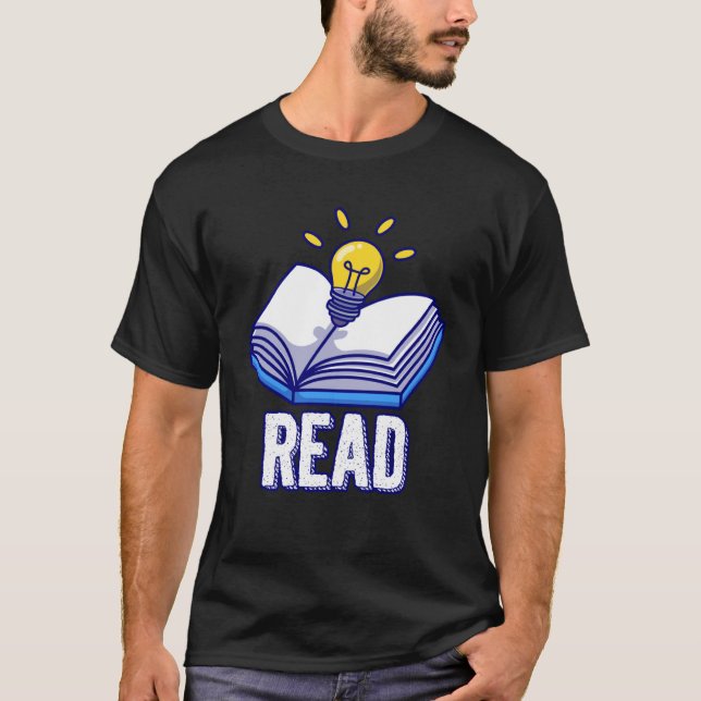 Camiseta Biblioteca de profesores Leer libro Club Luminoso  (Anverso)