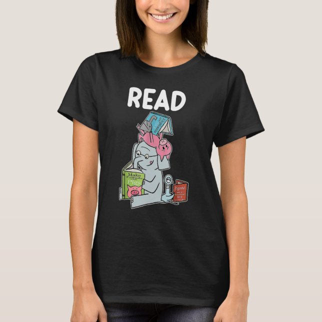 Camiseta Biblioteca de profesores Leer libro Club Piggie El (Anverso)