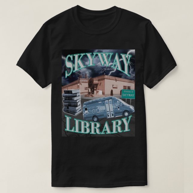 Camiseta Biblioteca de Skyway de los años 1990 (Diseño del anverso)
