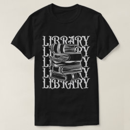 Camiseta Biblioteca de tipografías en blanco