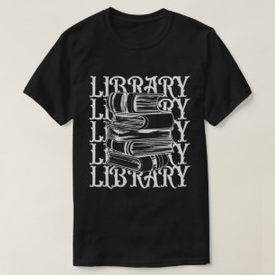 Camiseta Biblioteca de tipografías en blanco
