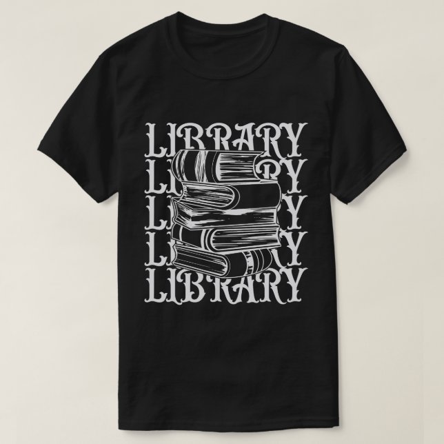 Camiseta Biblioteca de tipografías en blanco (Diseño del anverso)