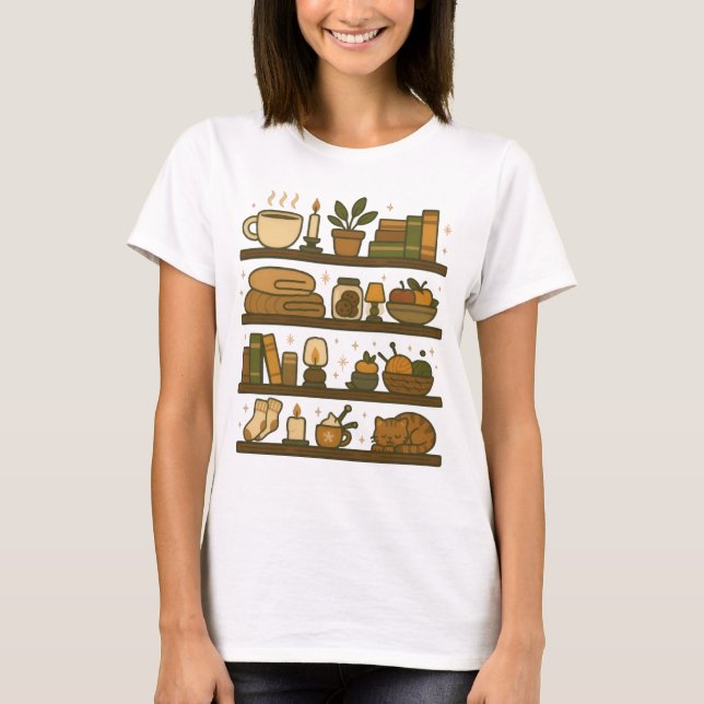 Camiseta Biblioteca del Día de Acción de Gracias - Cómodas  (Anverso)