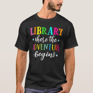 Camiseta Biblioteca donde comienza la aventura biblioteca d
