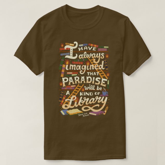 Camiseta Biblioteca es paraíso (Diseño del anverso)